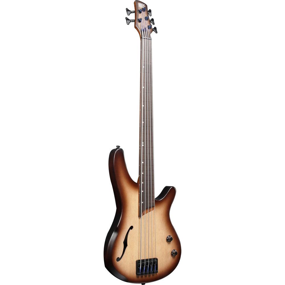 Ibanez SRH505F SR Series Bass Workshop - 5-String Fretless Semi-Hollow Body Electric Bass Guitar