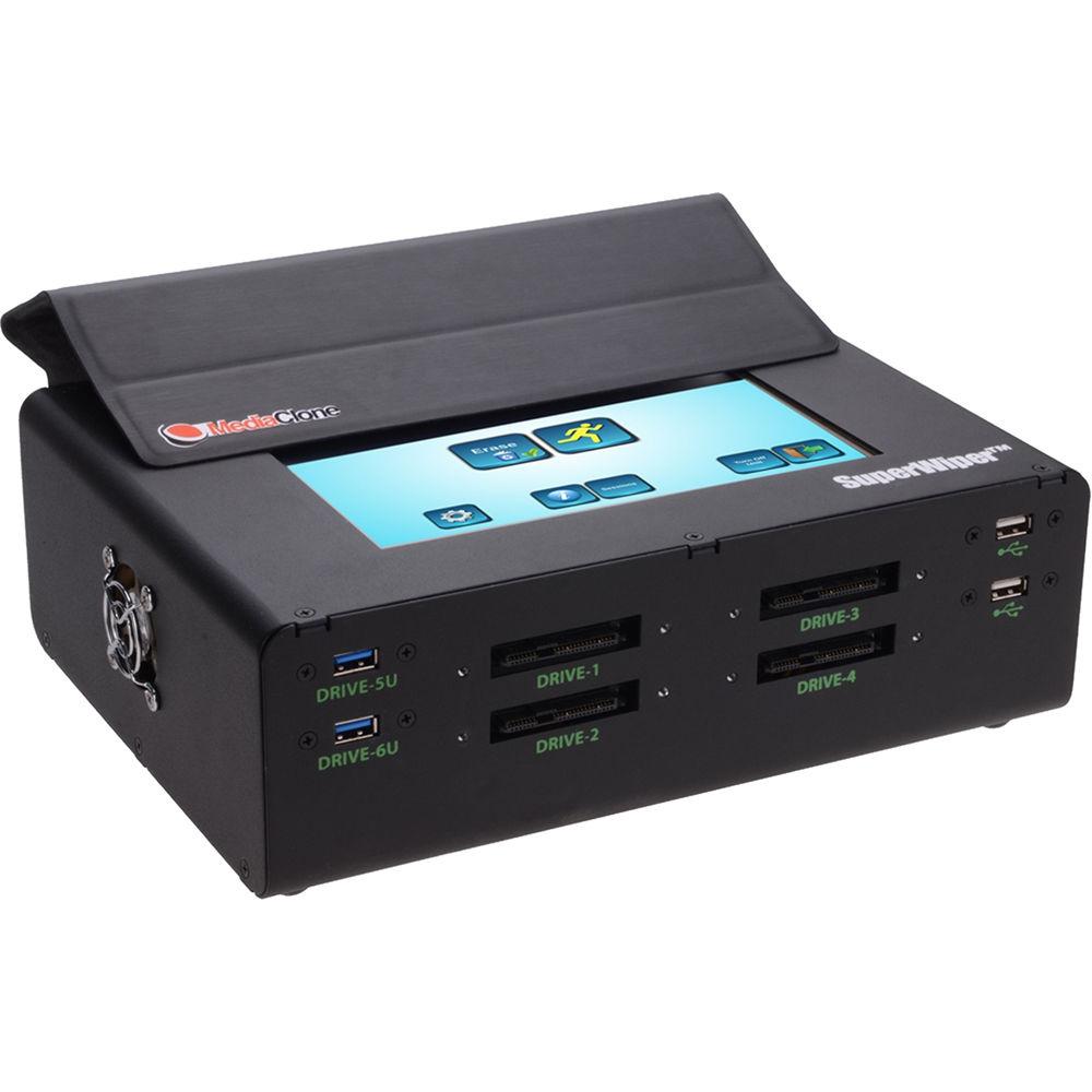 MediaClone SuperWiper 8" SAS SATA Erase Field Unit with SAS SATA-3 and USB 3.0 Ports