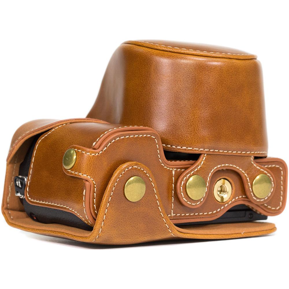 MegaGear MG989 Ever Ready Leather Case with Bottom Opening for Sony a5100 ILCE-5100