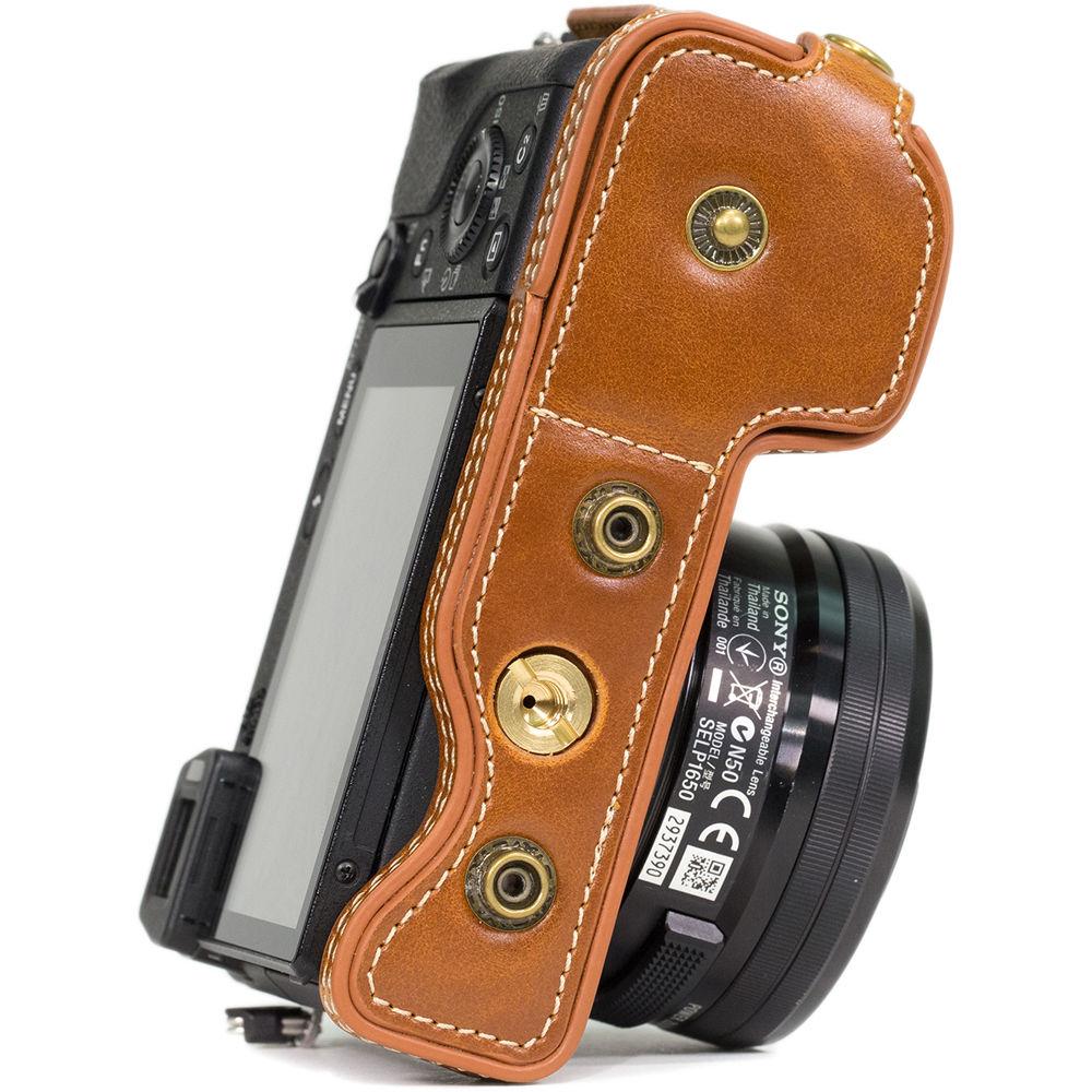 MegaGear MG989 Ever Ready Leather Case with Bottom Opening for Sony a5100 ILCE-5100