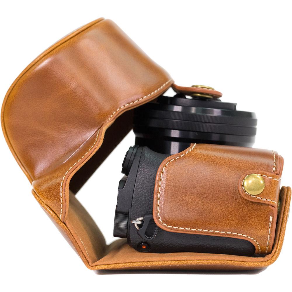 MegaGear MG989 Ever Ready Leather Case with Bottom Opening for Sony a5100 ILCE-5100