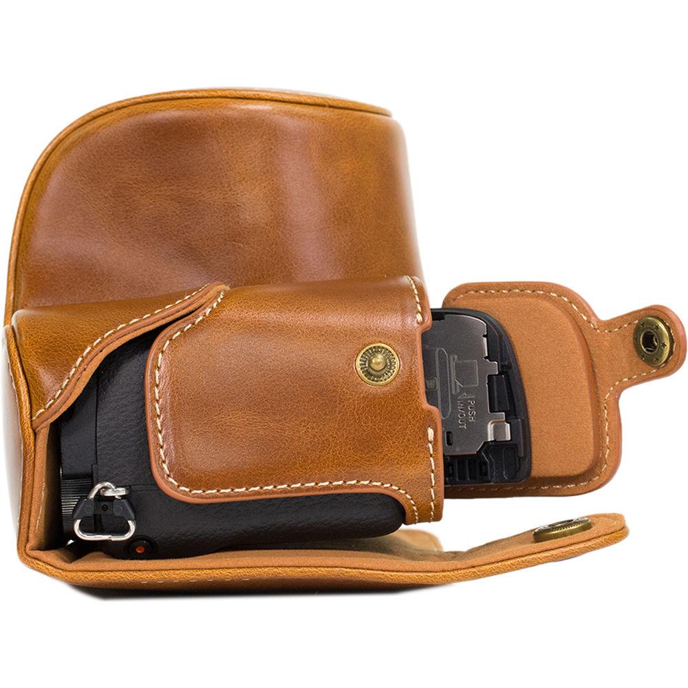MegaGear MG989 Ever Ready Leather Case with Bottom Opening for Sony a5100 ILCE-5100