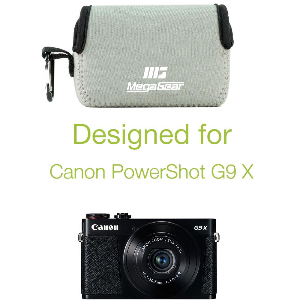 MegaGear Ultra-Light Neoprene Camera Case with Carabiner for Canon PowerShot G9 X