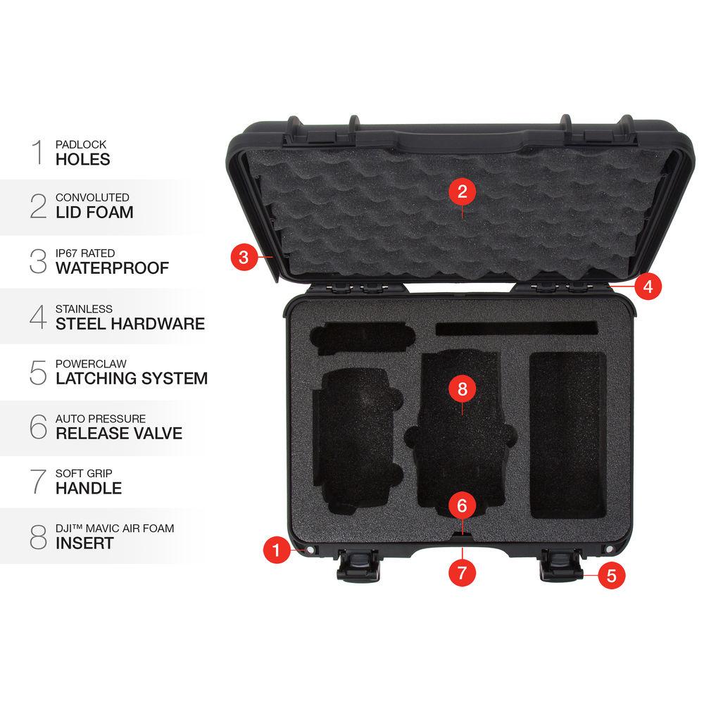 Nanuk 910 Waterproof Hard Case with Insert for DJI Mavic Air