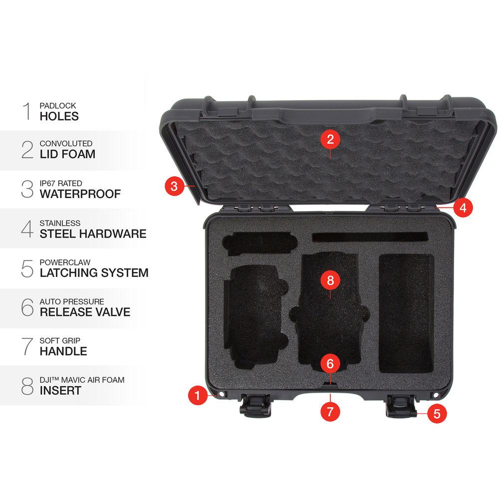Nanuk 910 Waterproof Hard Case with Insert for DJI Mavic Air