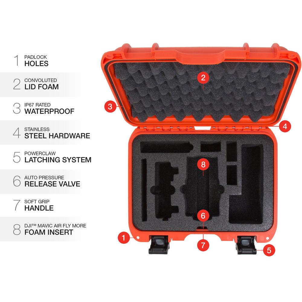 Nanuk 915 Waterproof Hard Case with Insert for DJI Mavic Air Fly More Combo