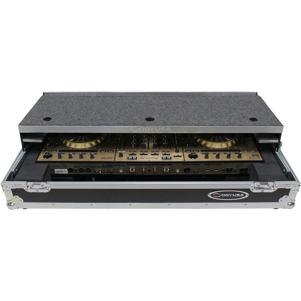 Odyssey Innovative Designs Flight Zone Glide Style Case with Wheels & Three 1 RU 19" Rack Spaces for DDJ-RZ SZ SZ2 DJ Controller