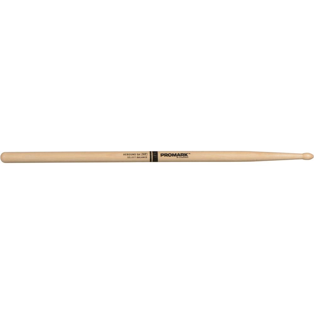 Promark RBH565TW Rebound 5A, Hickory Tear-Drop Wood Tip Drumsticks by D