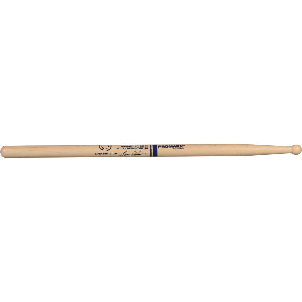 Promark TXDC17W American Hickory DC17 Scott Johnson Marching Drum Sticks by D