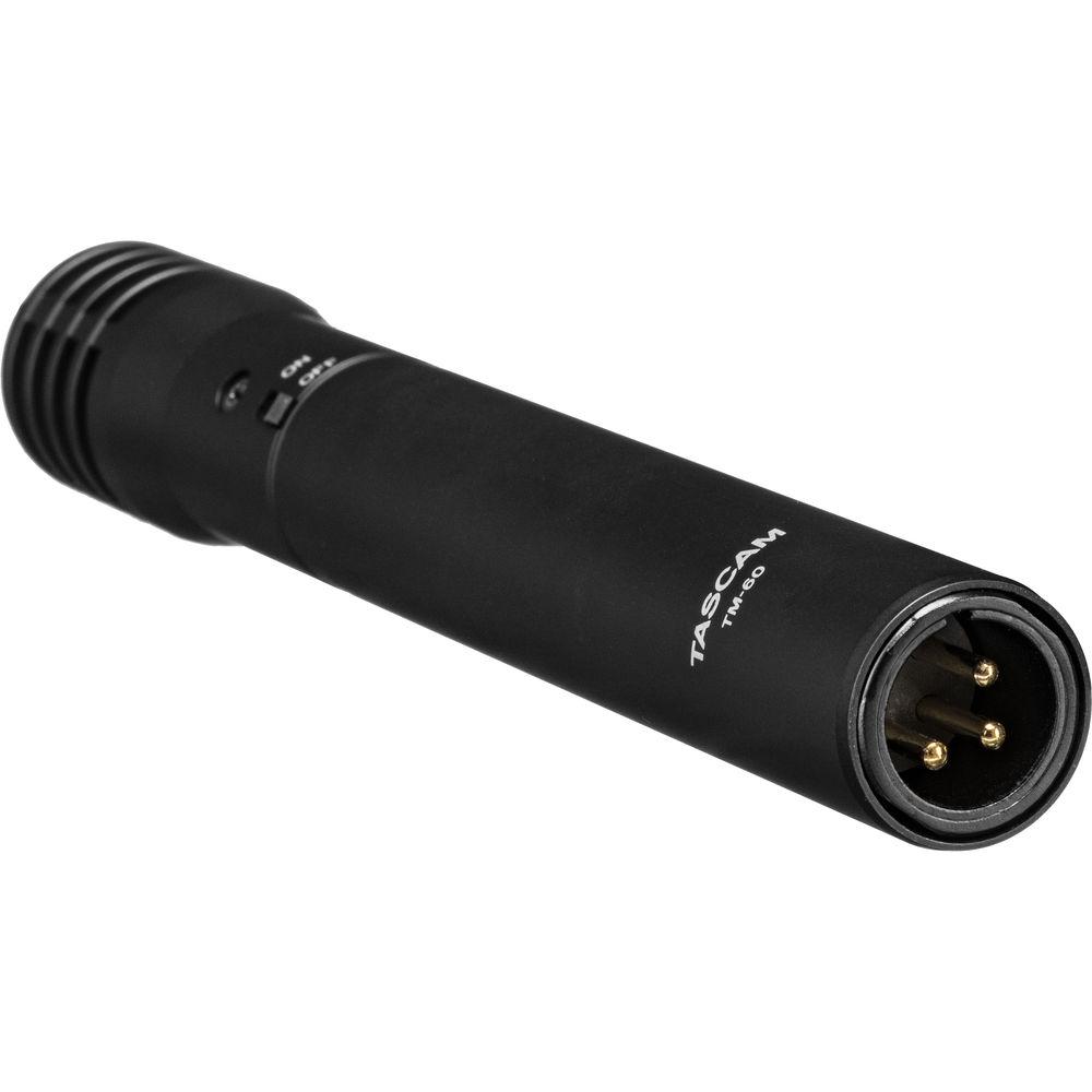 Tascam TM-60 Battery-Powered Condenser Microphone Bundle