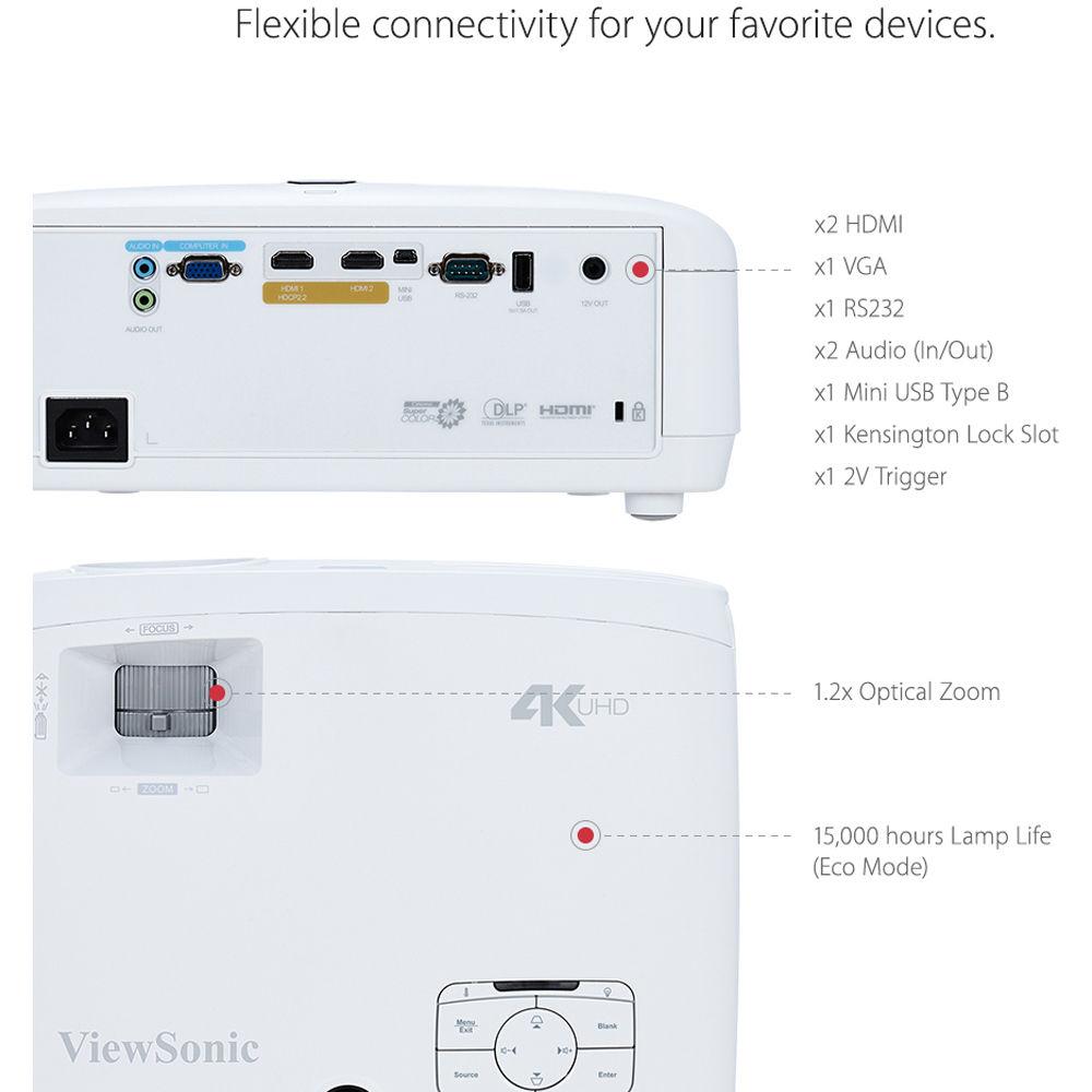 ViewSonic PX747-4K HDR XPR UHD DLP Home Theater Projector