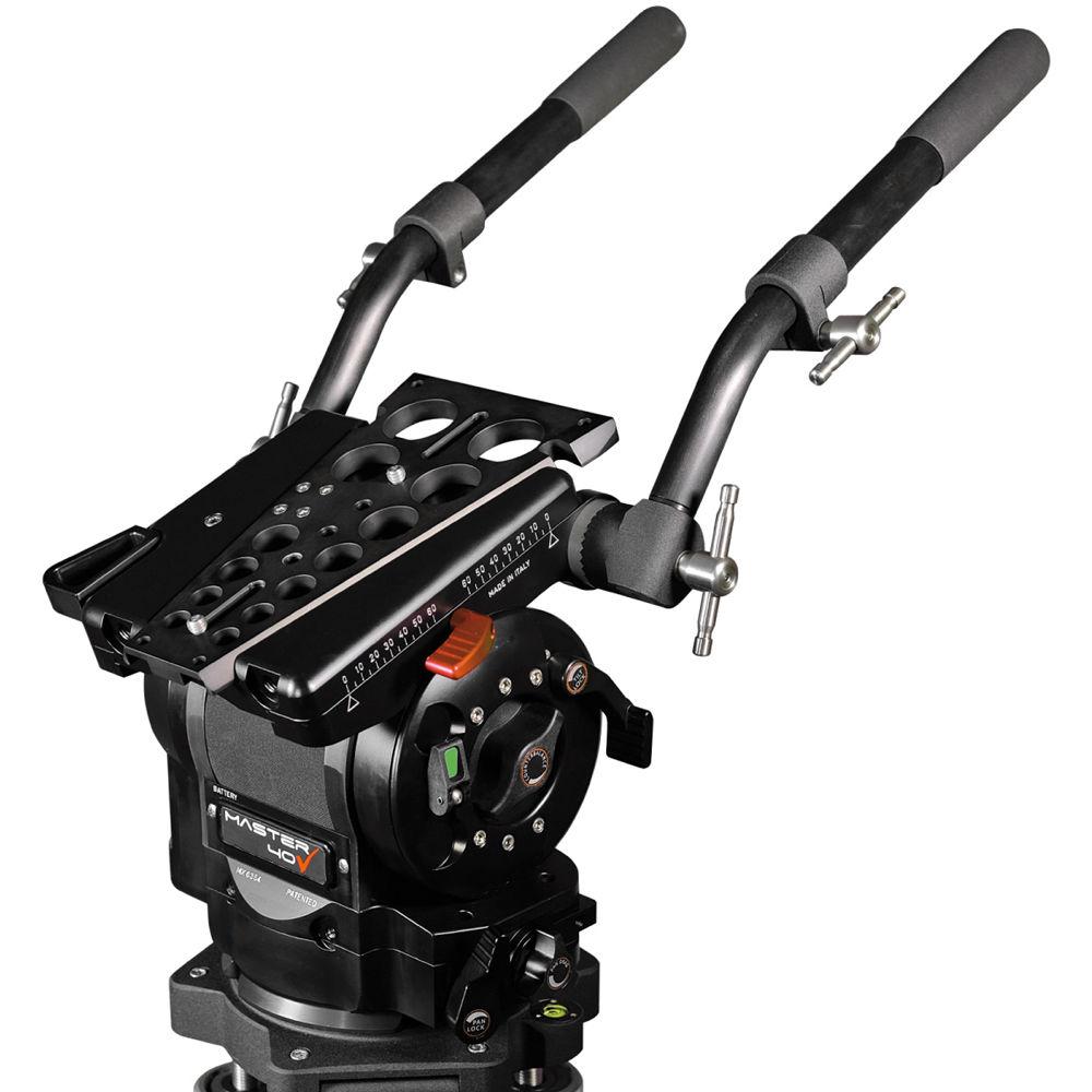 Cartoni Master 40 Fluid Head & 1-Stage Aluminum Mitchell Flat Base Tripod with Mid-Level Spreader