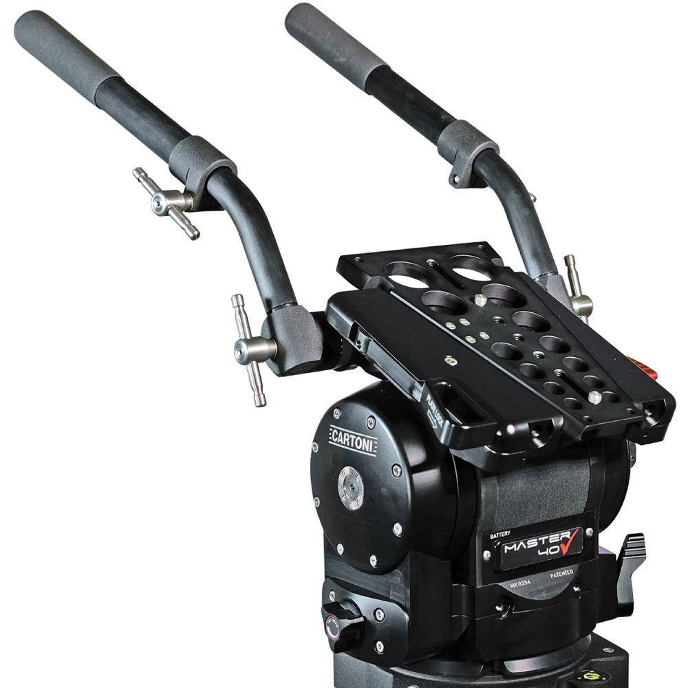 Cartoni Master 40 Fluid Head & 1-Stage Aluminum Mitchell Flat Base Tripod with Mid-Level Spreader