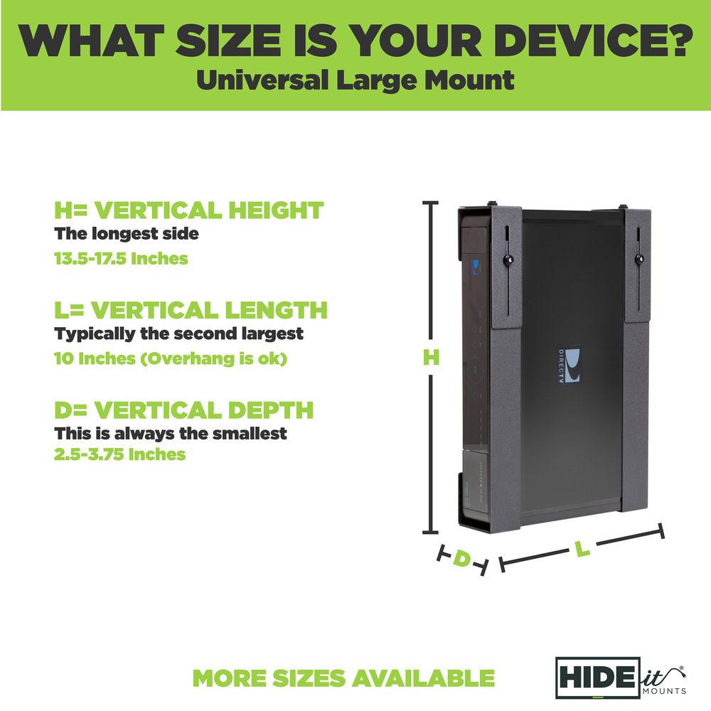 HIDEit Mounts Adjustable Wall Mount for Large Device