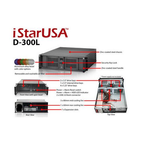 iStarUSA D-300L 3 RU High-Performance Rackmount Chassis with 950W Power Supply