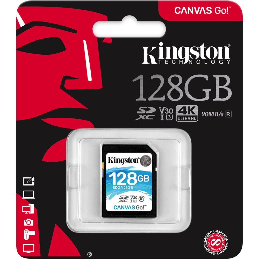 Kingston 128GB Canvas Go! UHS-I SDXC Memory Card