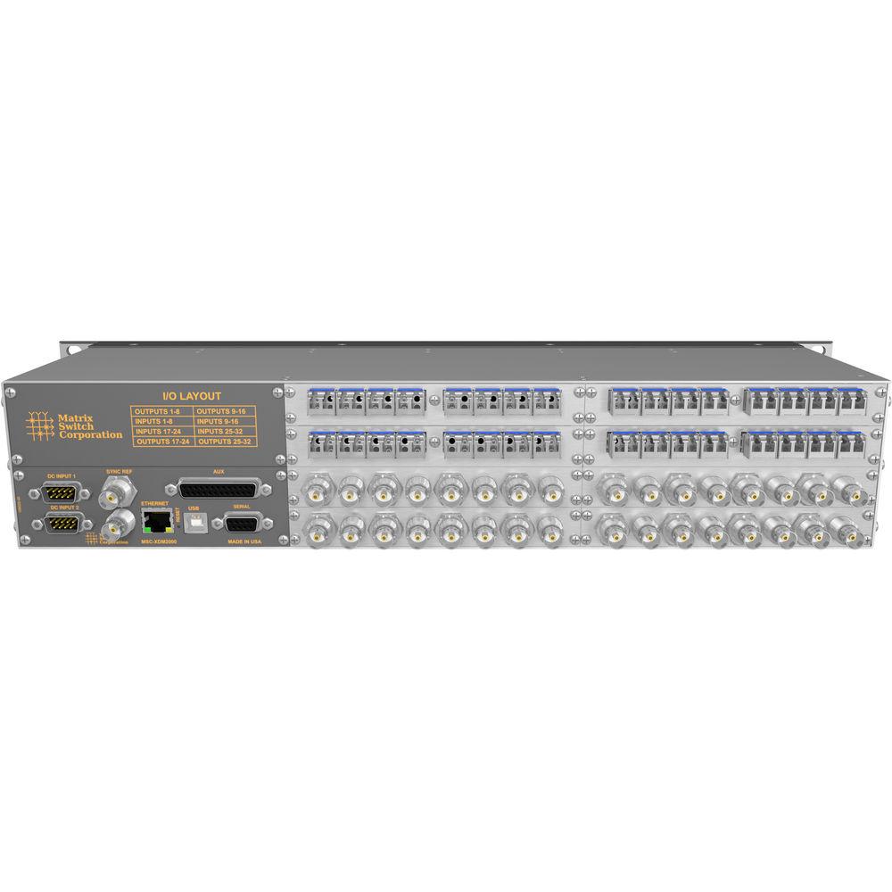 Matrix Switch 32 Input Output 3G-SDI Modular Router with Status Panel