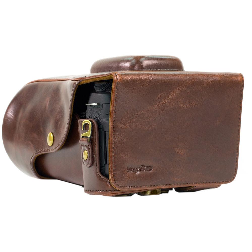 MegaGear Ever Ready PU Leather Camera Case with Strap for Canon EOS T6i, T6s, 800D