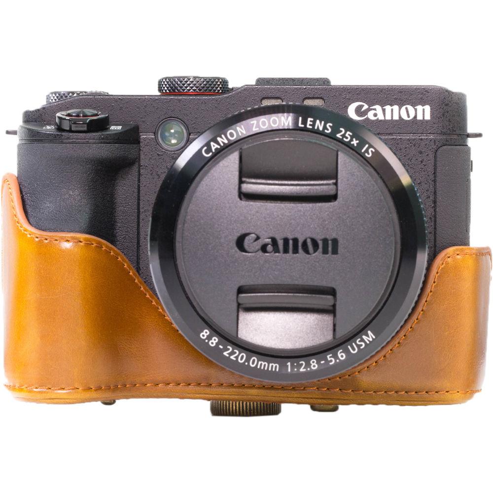 MegaGear Ever Ready PU Leather Camera Case with Strap for Canon PowerShot G3 X