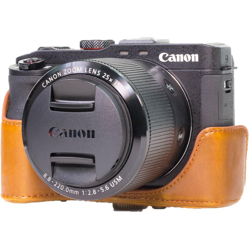 MegaGear Ever Ready PU Leather Camera Case with Strap for Canon PowerShot G3 X