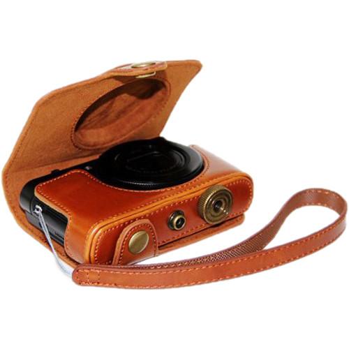 MegaGear Ever Ready PU Leather Camera Case with Strap for Panasonic Lumix DMC-LF1