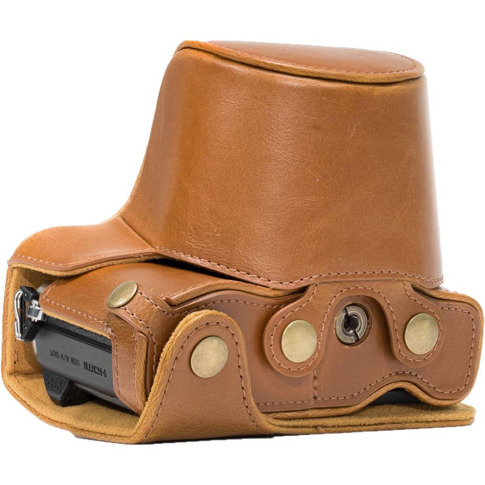 MegaGear MG637 Ever Ready Leather Case with Bottom Opening for Olympus OM-D E-M10 Mark II, 14-42mm