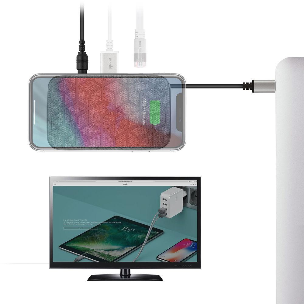 Moshi Symbus Q USB Type-C Docking Station with Qi Charging Pad