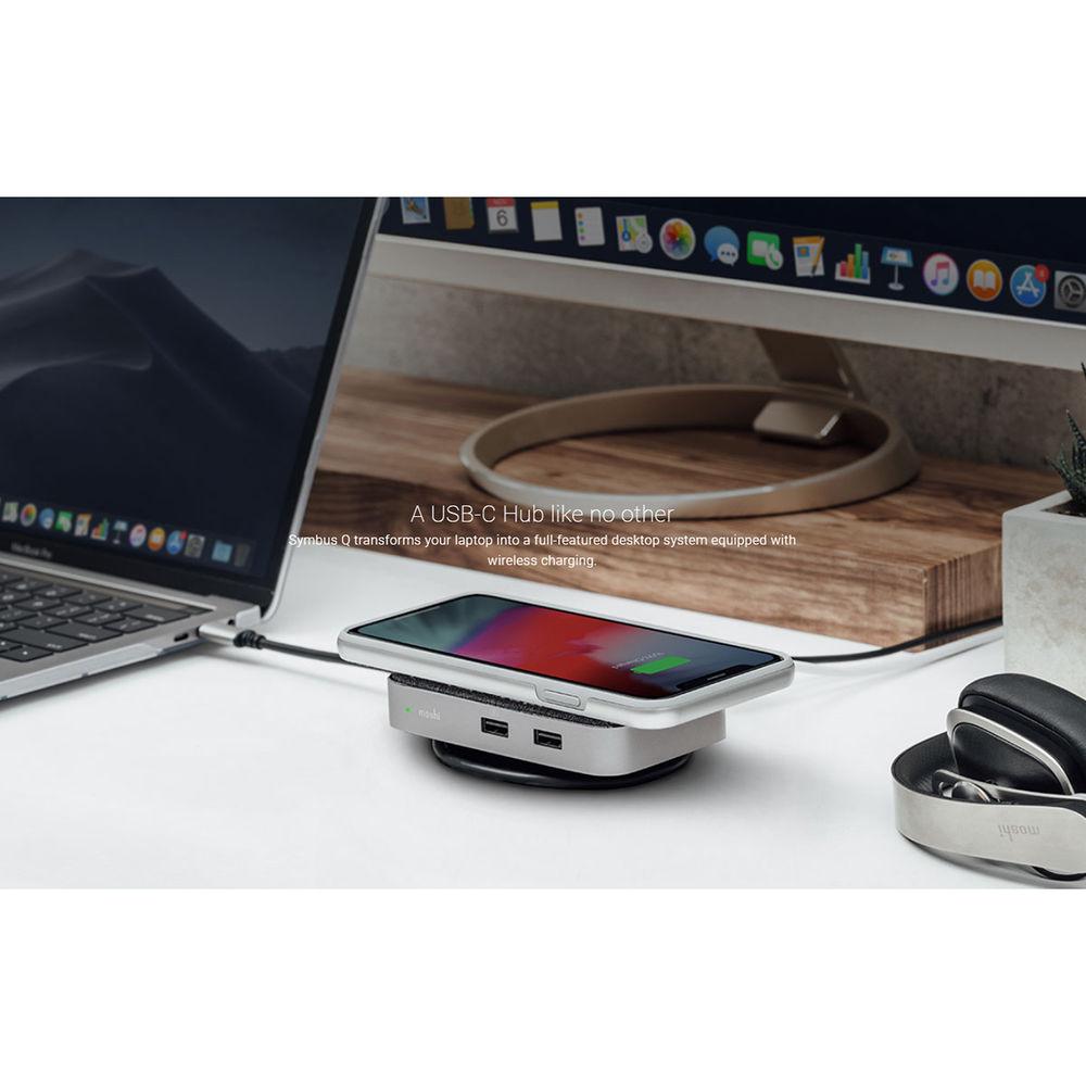 Moshi Symbus Q USB Type-C Docking Station with Qi Charging Pad