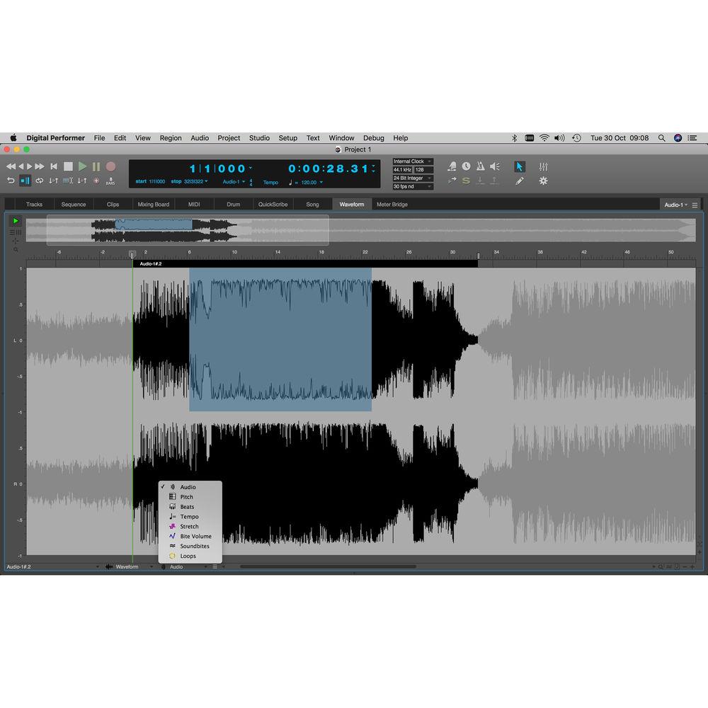 MOTU Digital Performer 10 - Audio MIDI Music Production Software