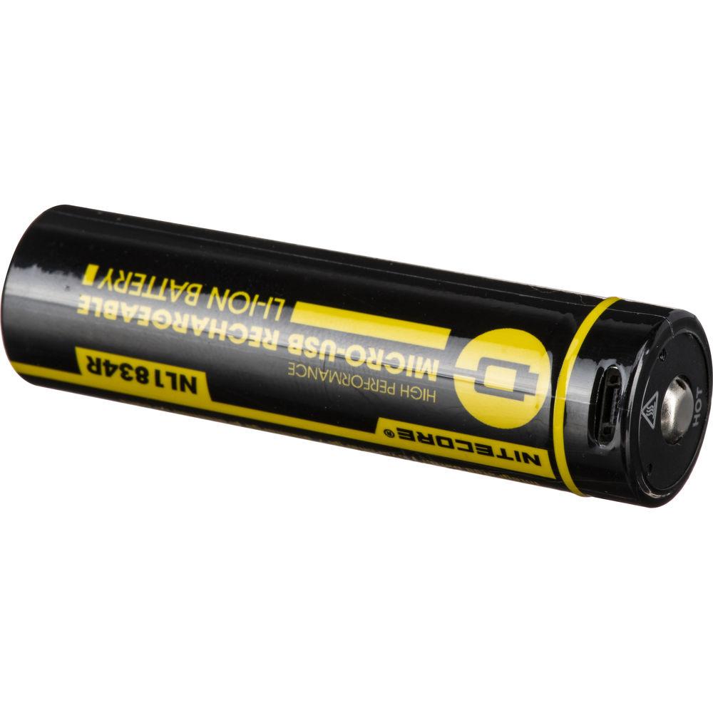 Nitecore 18650 Rechargeable Li-Ion Battery with Micro-USB