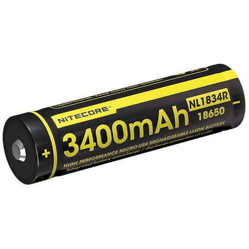 Nitecore 18650 Rechargeable Li-Ion Battery with Micro-USB