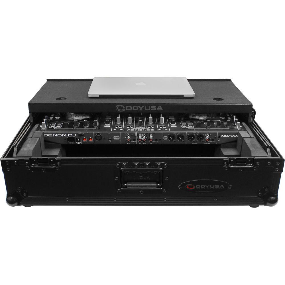 Odyssey Innovative Designs Black Label Glide Case with Wheels for Roland DJ-808 Denon MC7000 DJ Controller