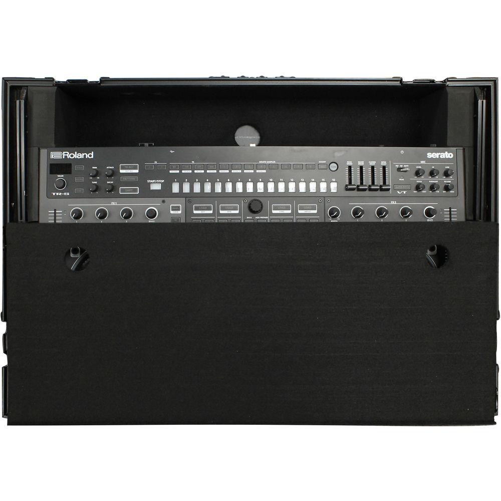 Odyssey Innovative Designs Black Label Glide Case with Wheels for Roland DJ-808 Denon MC7000 DJ Controller
