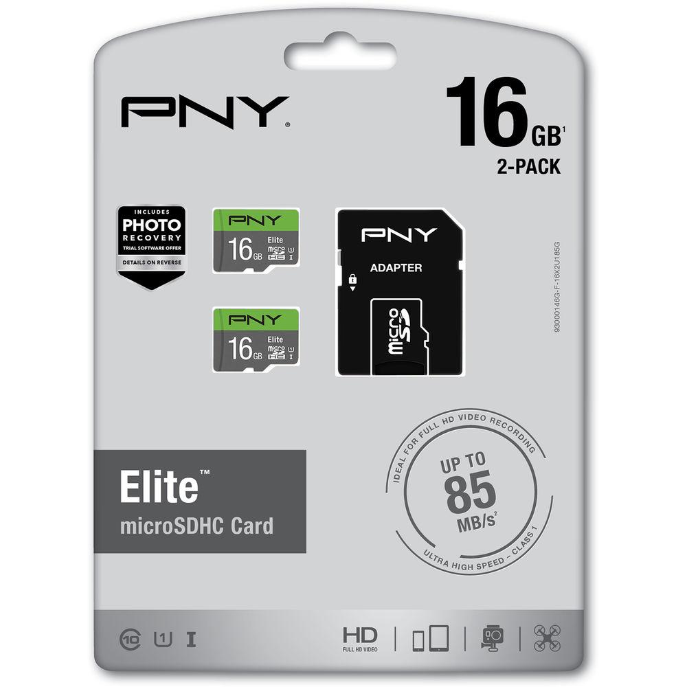 PNY Technologies 16GB Elite UHS-I microSDHC Memory Card