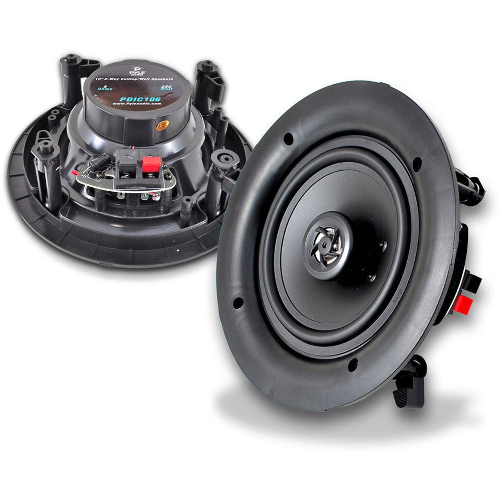 Pyle Pro 10" In-Wall In-Ceiling 250W Stereo Speakers