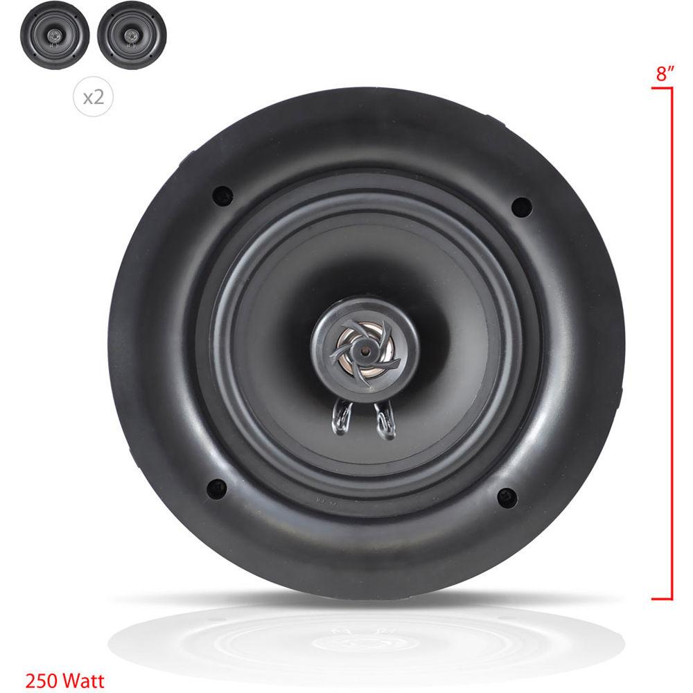 Pyle Pro 8" In-Wall In-Ceiling 250W Flush Mount Stereo Speakers