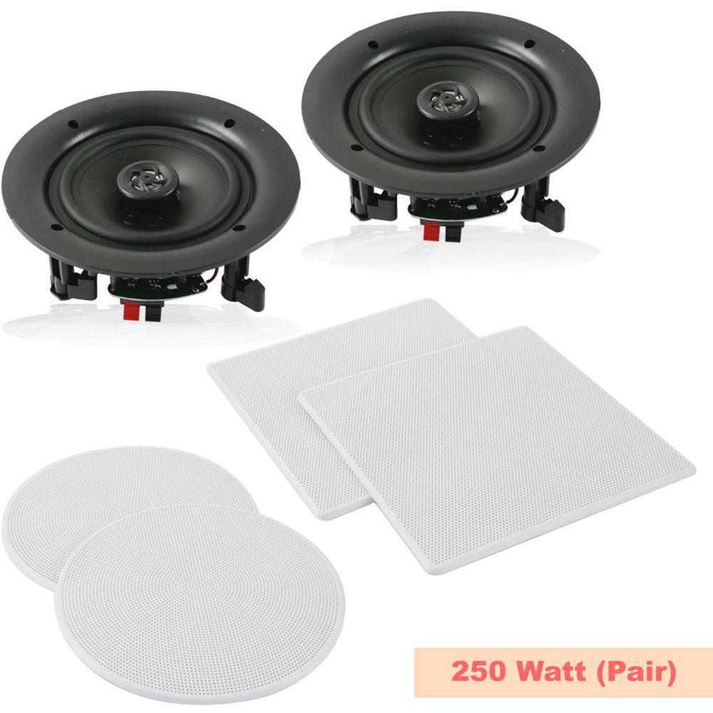 Pyle Pro PDIC1686 8" In-Wall In-Ceiling 250W 2-Way Stereo Speakers