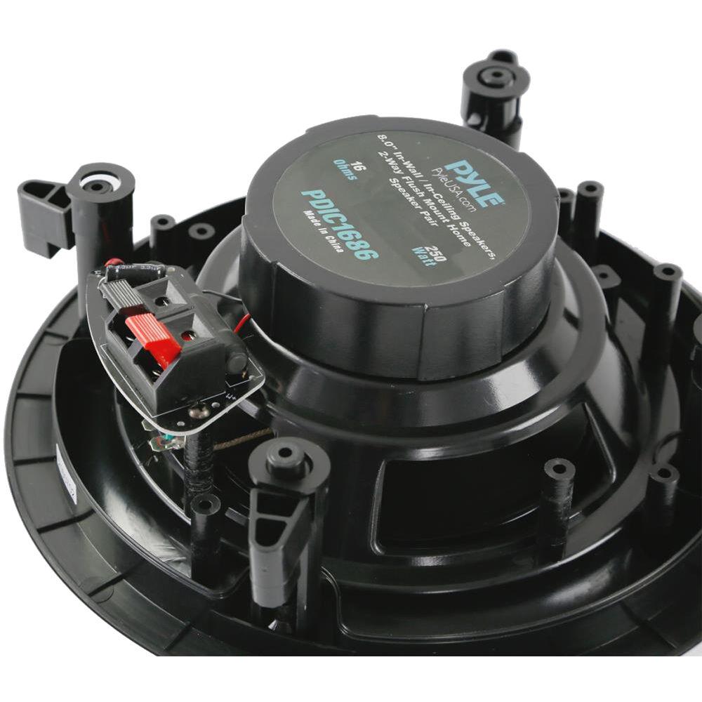 Pyle Pro PDIC1686 8" In-Wall In-Ceiling 250W 2-Way Stereo Speakers
