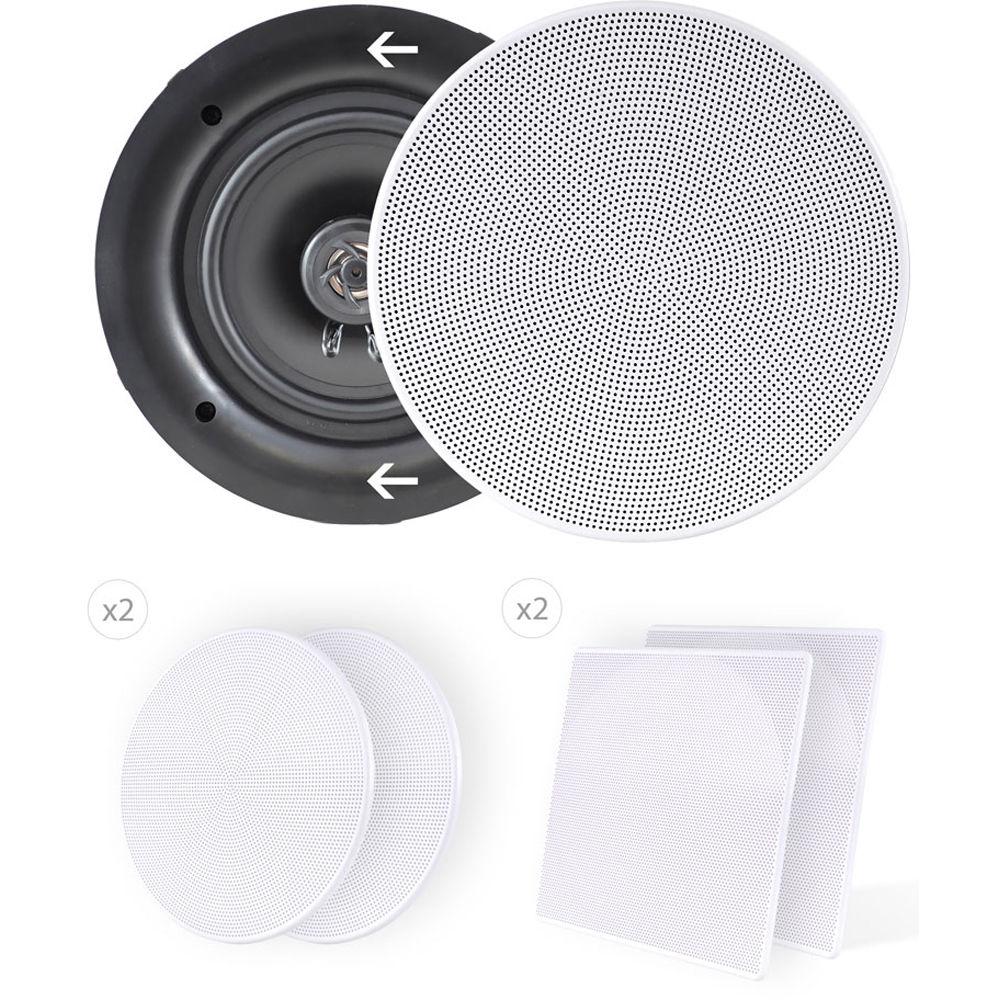 Pyle Pro PDIC56 5.25" In-Wall In-Ceiling 150W 2-Way Stereo Speakers