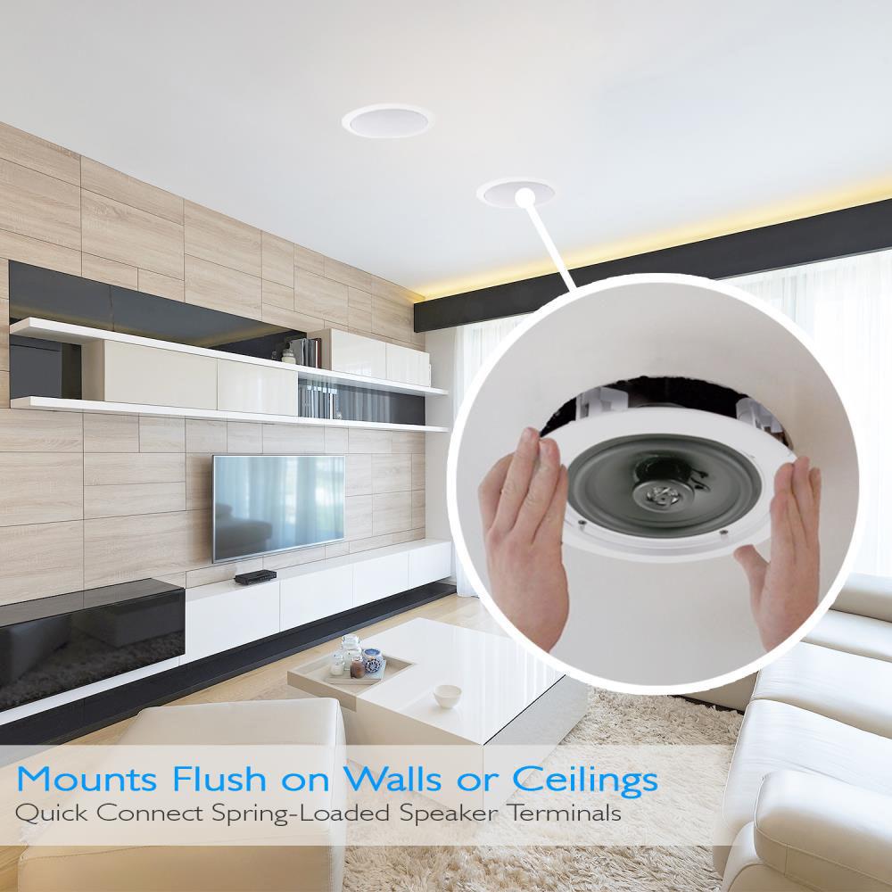 Pyle Pro PDICBT256 4 x 5.25" Bluetooth Ceiling Wall Speaker Kit