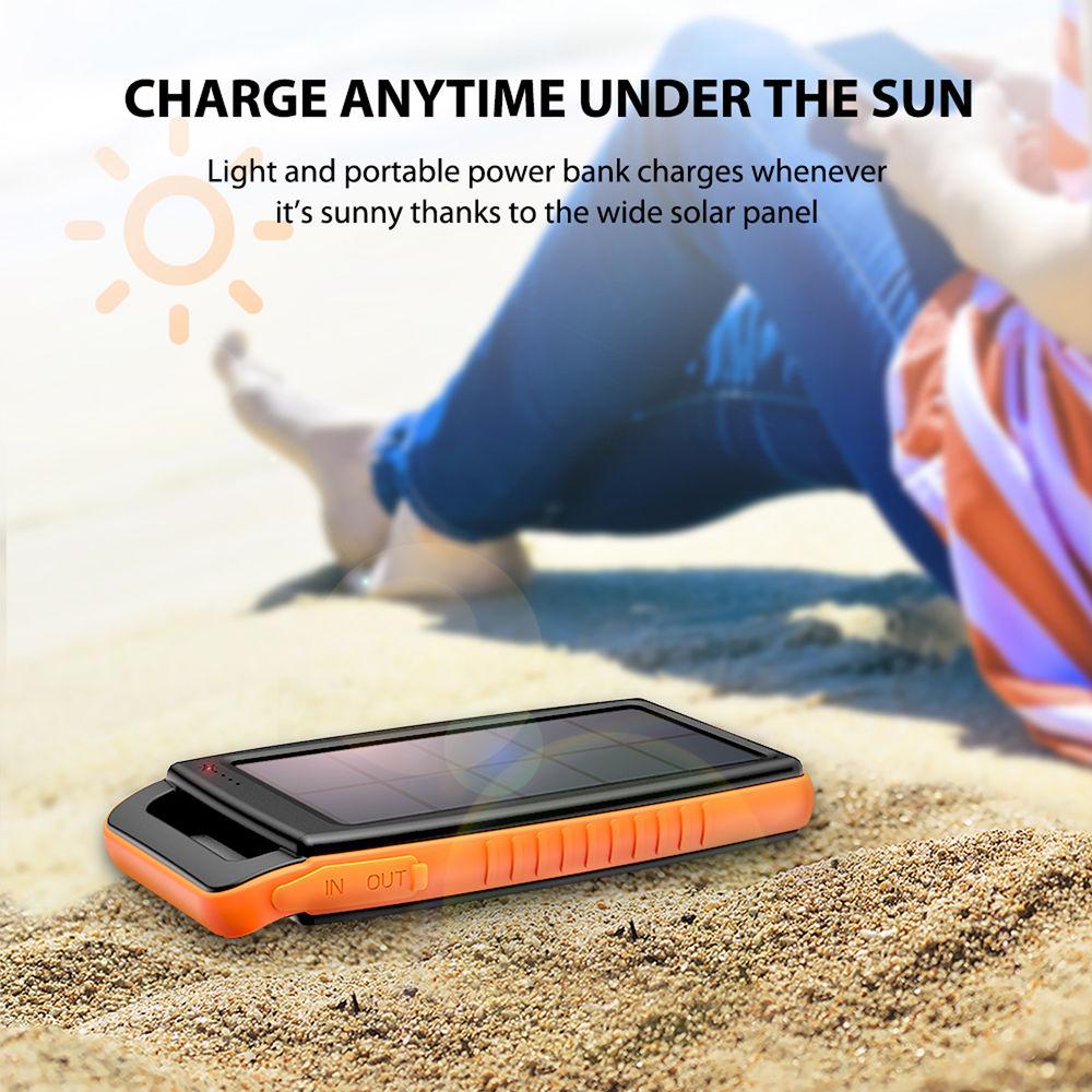 RAVPower 15,000mAh RP-PB003 Outdoor Solar Power Bank