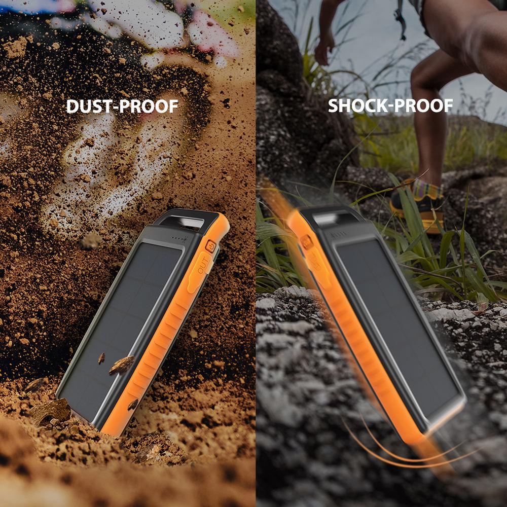 RAVPower 15,000mAh RP-PB003 Outdoor Solar Power Bank