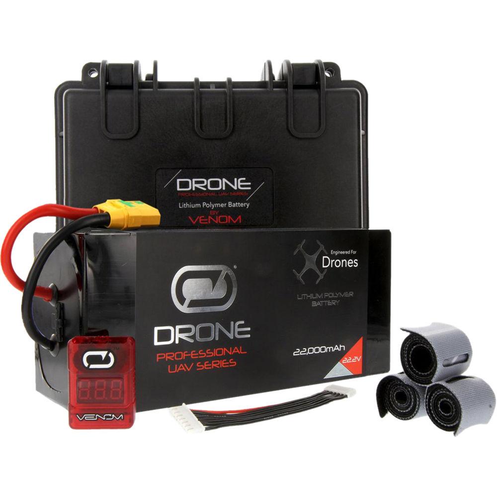 Venom Group Venom 22000mAh 6S 22.2V Drone Professional Battery, 15C Lipo With Xt90-S Plug