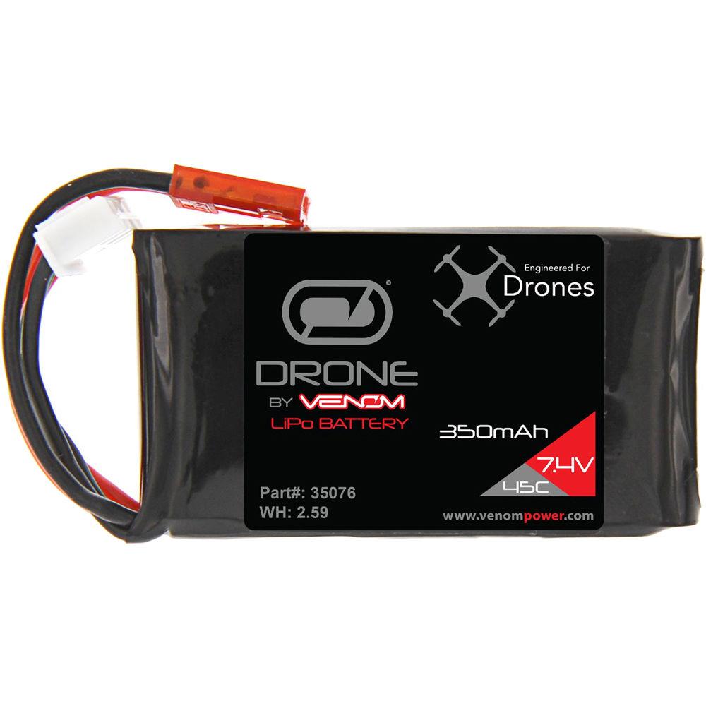Venom Group Venom 45C 2S 350mAh 7.4V Lipo Drone Battery With Jst Plug
