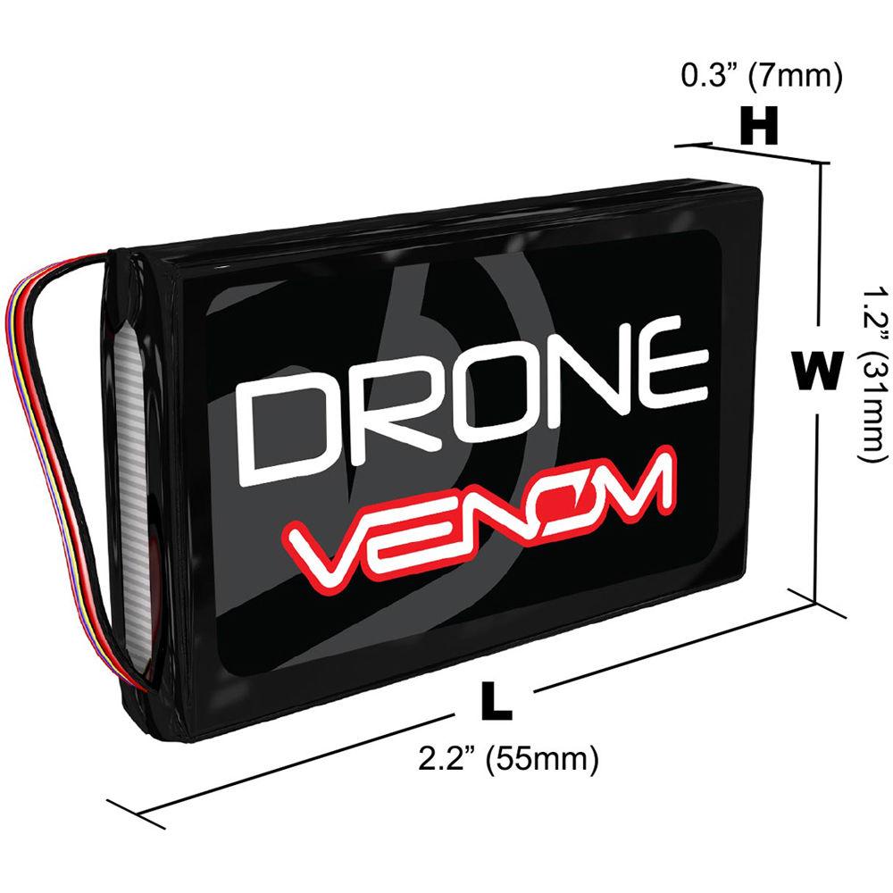 Venom Group Venom 45C 2S 350mAh 7.4V Lipo Drone Battery With Jst Plug