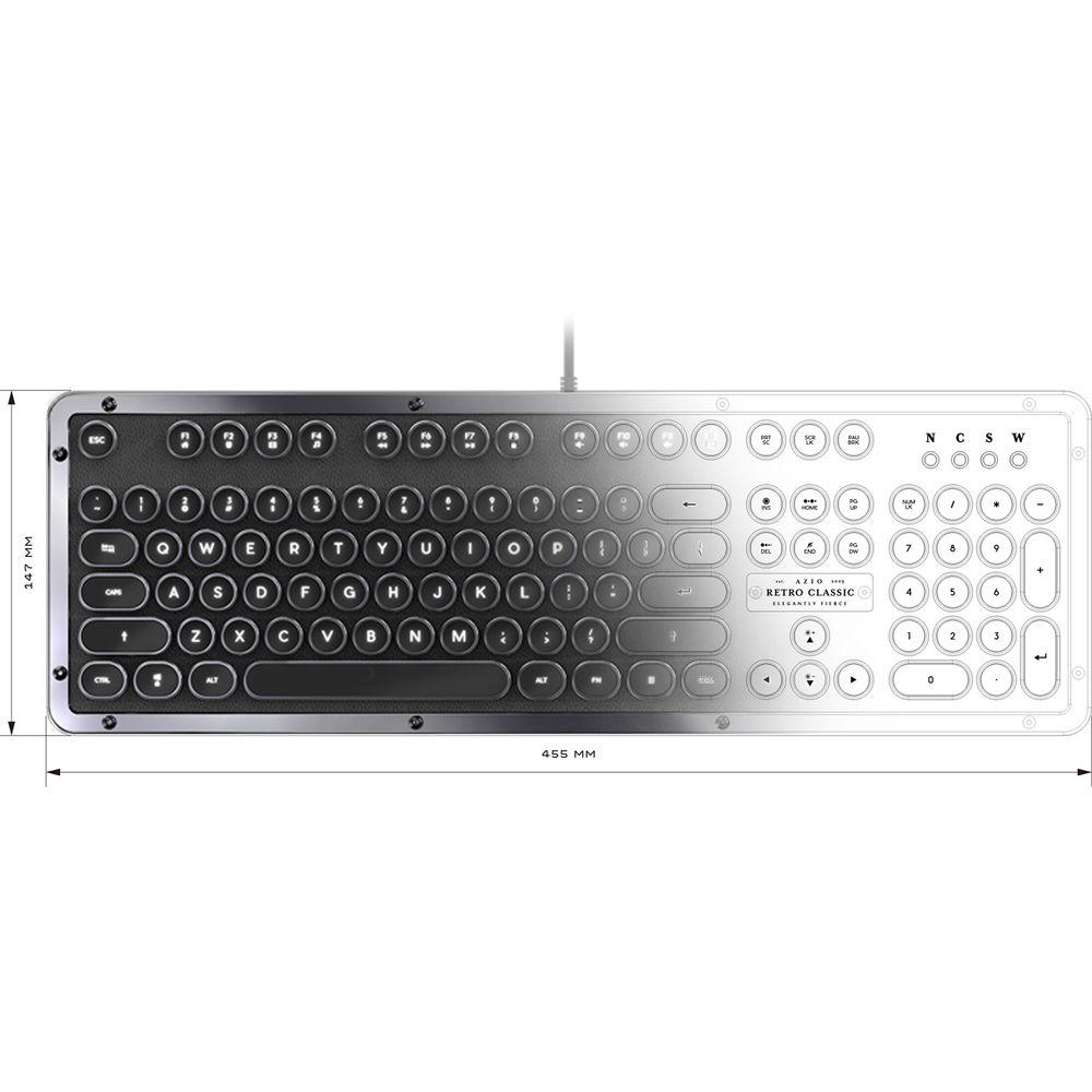 AZIO Retro Classic USB Backlit Mechanical Keyboard