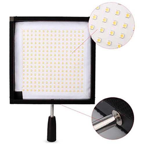 Bescor FM256 Flexible Bi-Color LED Light Mat with Swivel Ball Mount and Battery