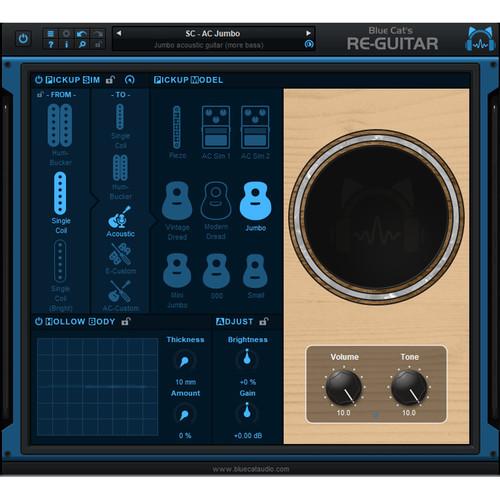 Blue Cat Audio Re-Guitar - Acoustic Electric Guitar Tone Emulation for Producers & Engineers