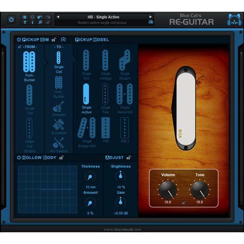 Blue Cat Audio Re-Guitar - Acoustic Electric Guitar Tone Emulation for Producers & Engineers, Blue, Cat, Audio, Re-Guitar, Acoustic, Electric, Guitar, Tone, Emulation, Producers, &, Engineers