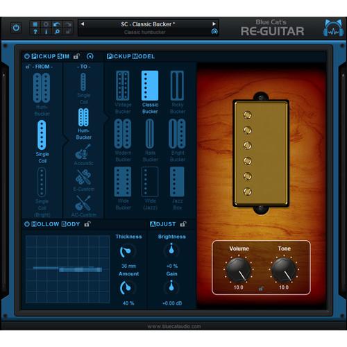 Blue Cat Audio Re-Guitar - Acoustic Electric Guitar Tone Emulation for Producers & Engineers